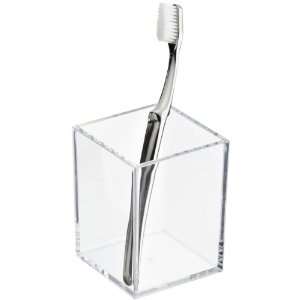    The Container Store Acrylic Square Brush Holder