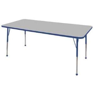   36 x 72 Rectangular Adjustable Activity Table in Gray Toys & Games