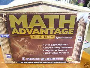 Great Computer Software MATH ADVANTAGE Deluxe Edition  