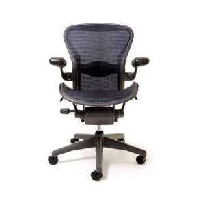 Aeron Chair Work Stool   Highly Adjustable Graphite Frame with Lumbar 