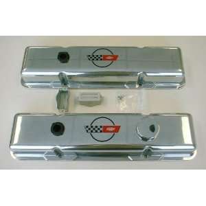    1984 1986 Corvette Aluminum Valve Covers w/ Logo Automotive