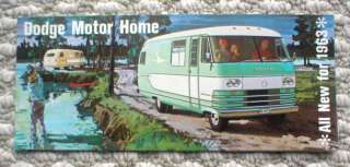 1963 Dodge MOTOR HOME Camper Camping Brochure/Flyer  