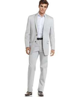 Calvin Klein Suit Separates, Grey Cotton Slim Fit   Suits & Suit 