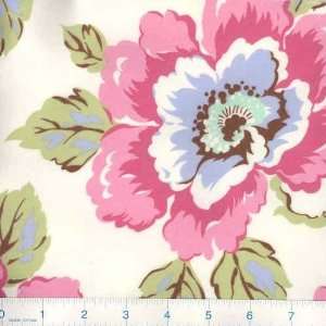   Wide Cozy Amy Butler Flannel Floral Bouquet Cream Fabric By The Yard