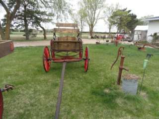 Antique Horse Drawn Wagon Good Usable Spring Buckboard Buggy Training 