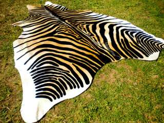 ZEBRA Print/Printed COWHIDE SKIN Rug steer COW HIDE  