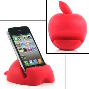  ZuGadgets Red / Apple Shape Mobile Cell Phone Stand Holder / Phone 