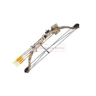 25 lbs 28 Camouflage Compound Archery Bow with Arrows + Quiver  