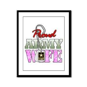  Framed Panel Print Proud Army Wife 