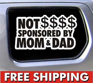   Mom and Dad JDM Vinyl Decal Car window sticker    