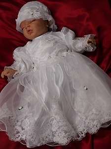 Baby girl white satin tulle dress. Christaning/ baptism/flower girl 