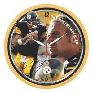   Steelers Ben Roethlisberger Wall Clock   Round