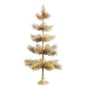  42 Gold Layered Bottle Brush Pine Christmas Tree   Unlit 