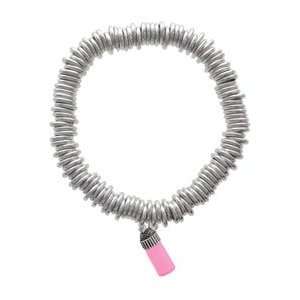    3 D Pink Baby Bottle Charm Links Bracelet [Jewelry] Jewelry