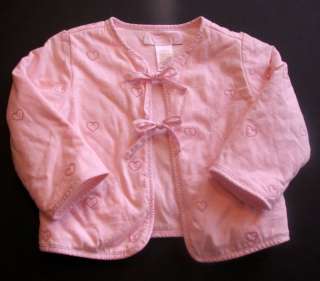 Baby Girl Pink Heart Janie Jack Jacket size 3 6 months  