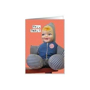  Baby Girl Congratulations Retro Vintage Stuffed Doll Humor 