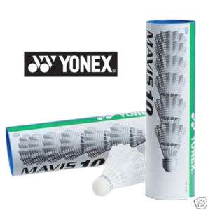 Yonex Mavis 10 Badminton Shuttlecocks White Medium X 6  