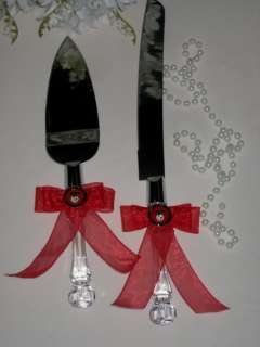 US MARINE MILITARY Wedding Supplies CAKE KNIFE RED BOWS  