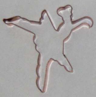 Metal Decorative Copper 5 1/2 Ballet Dancer Cookie Cutter Mold  