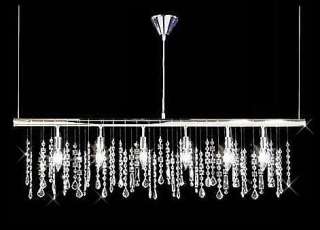 30 Pendant Crystal chandelier Linear Bar light Fixture w. hanging kit 