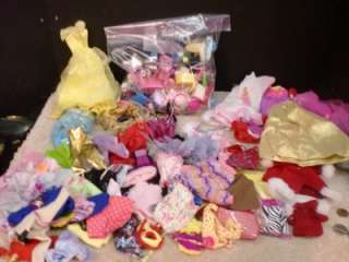 Large Lot Of Barbie Clothes Accessories  