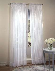 ERICA 51x84 Curtain panel White Crushed Voile  