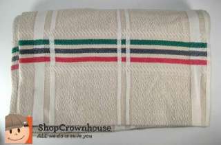 Vintage Western Camp Blanket Bedspread 94 x 75 Picnic Tablecloth beige 