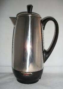   SUPERFAST 142B 12 Cup Coffee PERCOLATOR Pot STAINLESS STEEL MAKER EUC