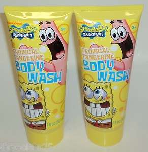 SPONGEBOB SQUAREPANTS Body Wash 7 fl oz each TROPICAL TANGERINE 