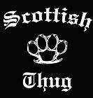 PFR Scottish Thug T Shirt w/ Brass Knuckles Black 100% Cotton Tee M 