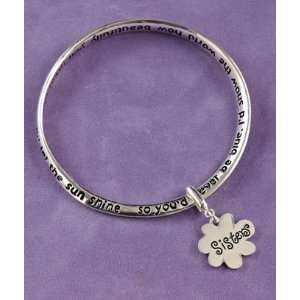  Sentiment Bangle BraceletsSister 