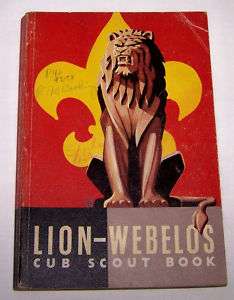 1957 LION WEBELOS CUB SCOUT BOOK HANDBOOK BOY SCOUTS  