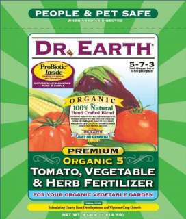 Dr. Earth 704P Organic 5 Tomato Vegetable Fertilizer Poly Bag, 4 Pound