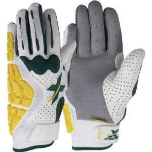  Mens White/Green RAYKR Protective Gloves   Equipment   Baseball 