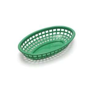  Oval Plastic Food Baskets 7 3/4x5 1/2 Green, Dz. Kitchen 