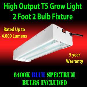 T5 2 Ft 2 Bulb Fluorescent Grow Light System w/ Bulbs  