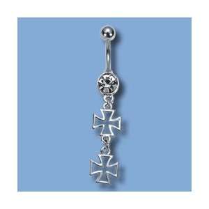  Iron Cross Belly Button Ring 