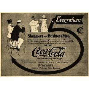  1908 Ad Coca Cola Soda Fountain Bar Drink Refreshment 