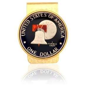 Eisenhower Bicentennial Dollar (Tail side) Coin Money clip 