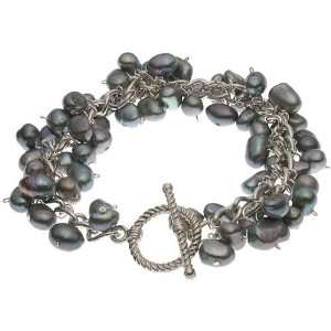  Genuine Black Pearl Bracelet Jewelry