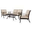 Smith & Hawken® San Rafael 4 Piece Metal Patio Conversation Furniture 