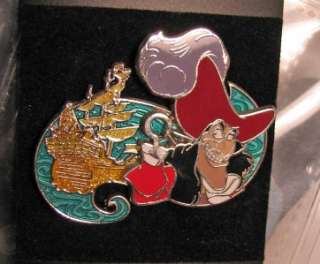 Disney Peter Pan Captain Hook Pirate Ship Pin Signed  