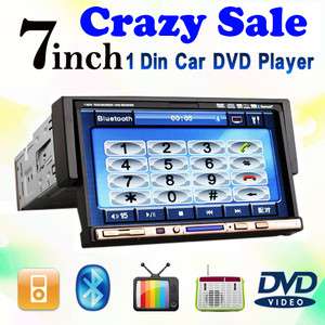   TFT LCD Single 1Din 7 Car Stereo DVD USB/SD Player Radio Audio Video
