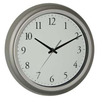 Wall Clock with Arabic Numerals   Nickel.Opens in a new window