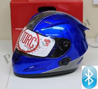   Prodity T10B BLINC Full Face Bluetooth Motorcycle Helmet   Blue Carbon