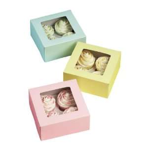   Wilton 4 Cavity Pastel Cupcake Boxes, 3 Count