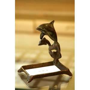   Nautical Dolphin Duo Desk Business Card holder