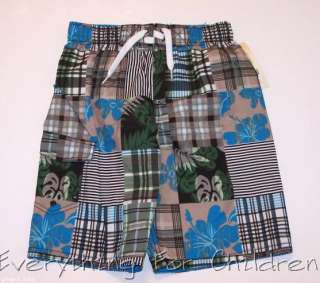 Boys CHEROKEE swimsuit 6 7 NWT swim trunks board short  