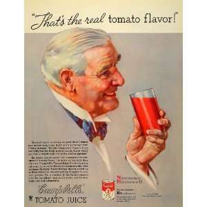  1934 Ad Cambells Tomato Juice Can Beverage Illustration 