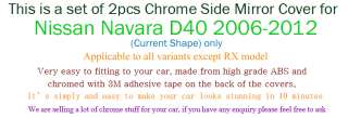 Chrome Side Mirror Covers Protector Nissan Navara D40  